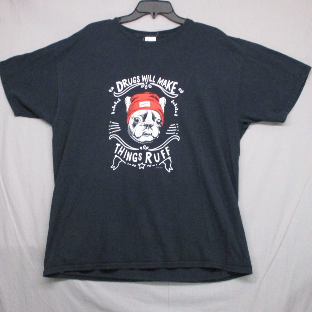 D.A.R.E Graphic‎ Print T-Shirt Black Men Size | XL